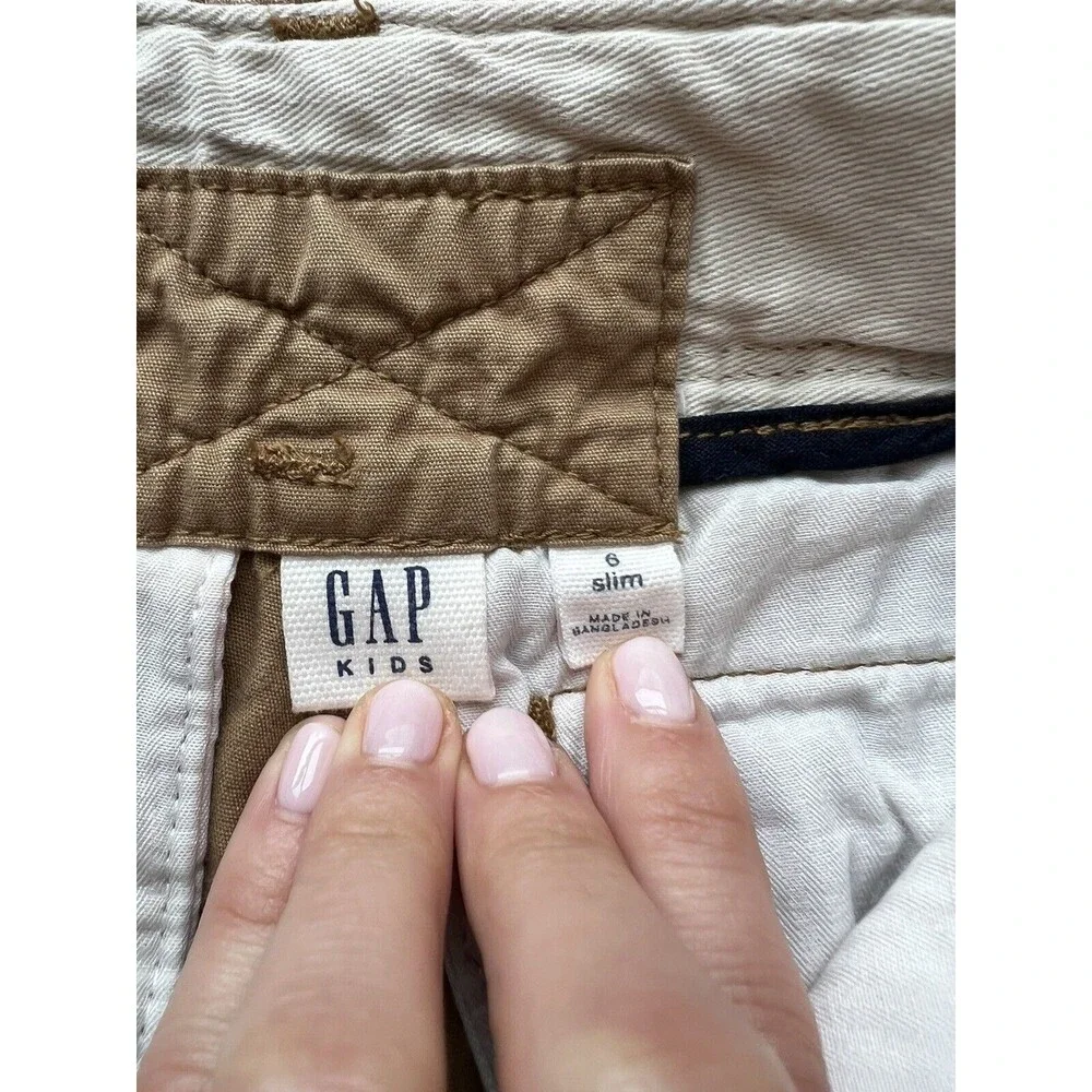 Gap Kid Toddler Boy Youth Cargo Shorts Khaki Tan Beige Casual Summer 6 Slim NEW